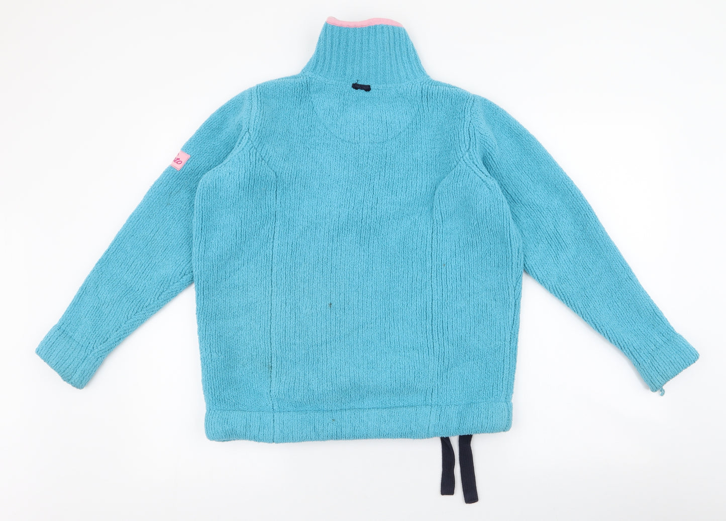 milsto Womens Blue  Polyester Pullover Sweatshirt Size 8  Zip - sherpa