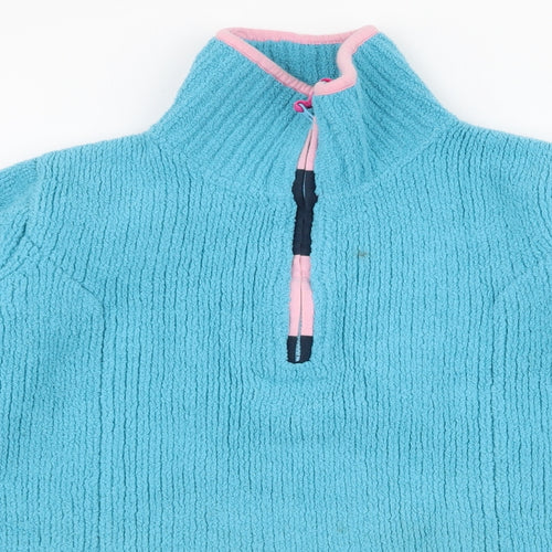 milsto Womens Blue  Polyester Pullover Sweatshirt Size 8  Zip - sherpa