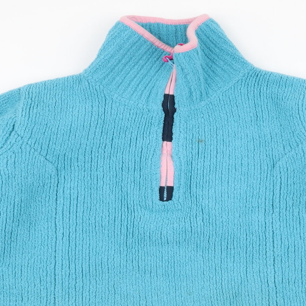 milsto Womens Blue  Polyester Pullover Sweatshirt Size 8  Zip - sherpa