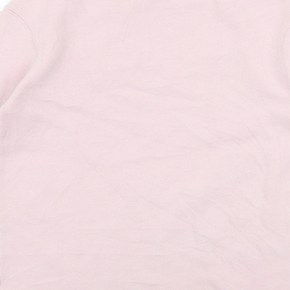 NEXT Girls Pink  Cotton Pullover Sweatshirt Size 8 Years  Pullover - heart