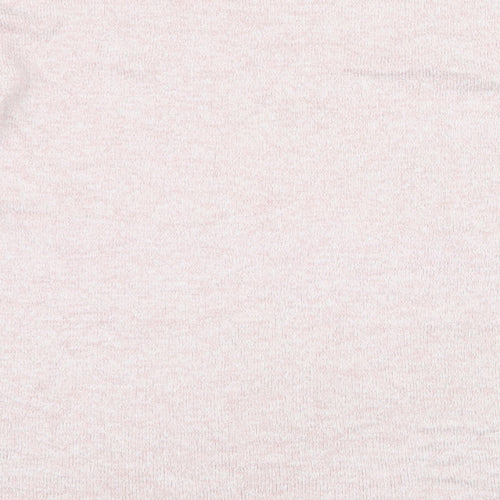Zara Womens Pink  Polyester Jersey T-Shirt Size L Boat Neck
