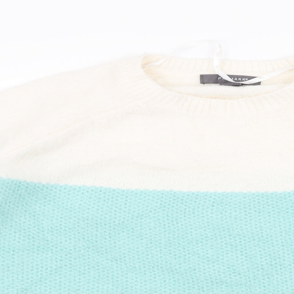 Primark Womens Multicoloured Round Neck  Acrylic Pullover Jumper Size L