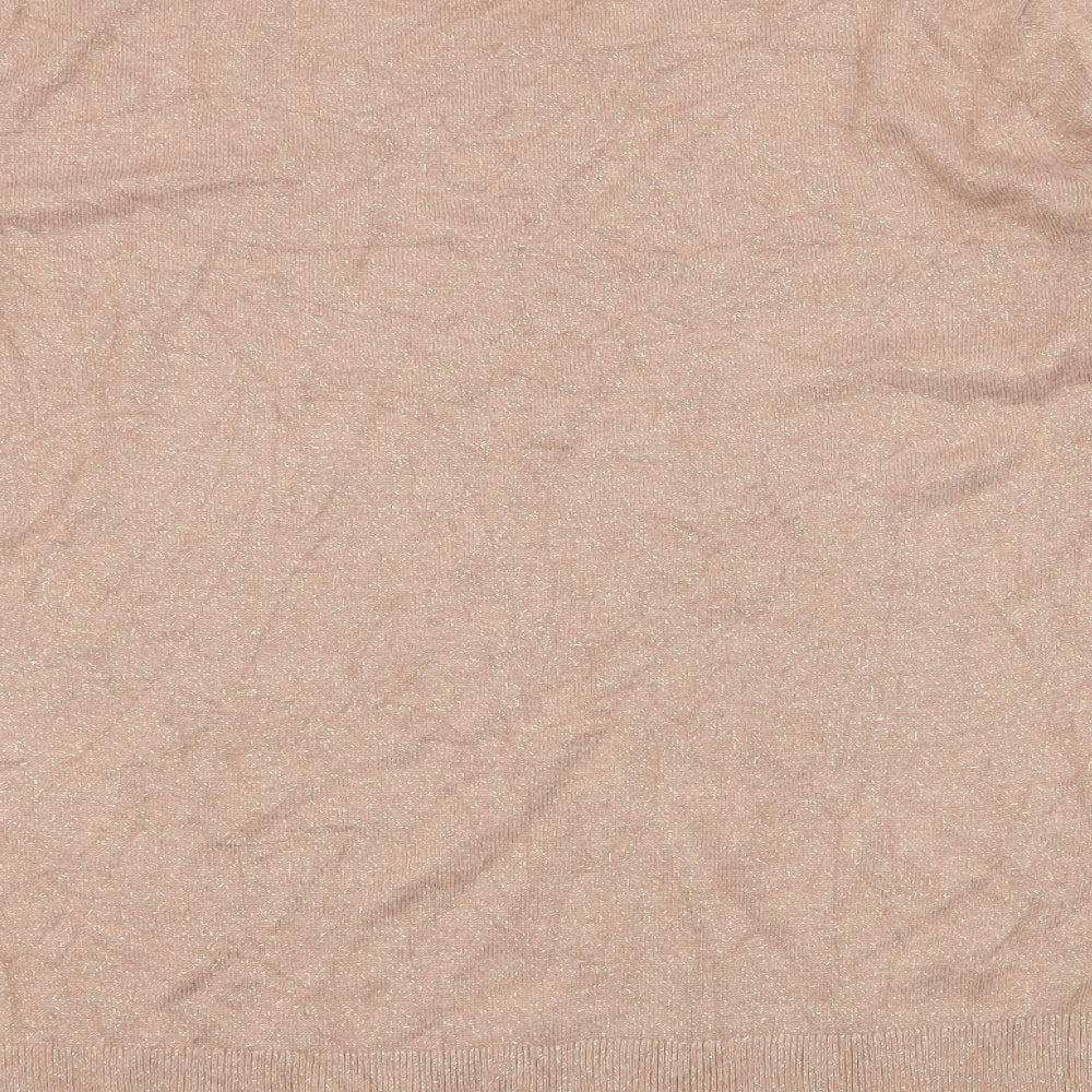 H&M Womens Brown Round Neck  Viscose Pullover Jumper Size L