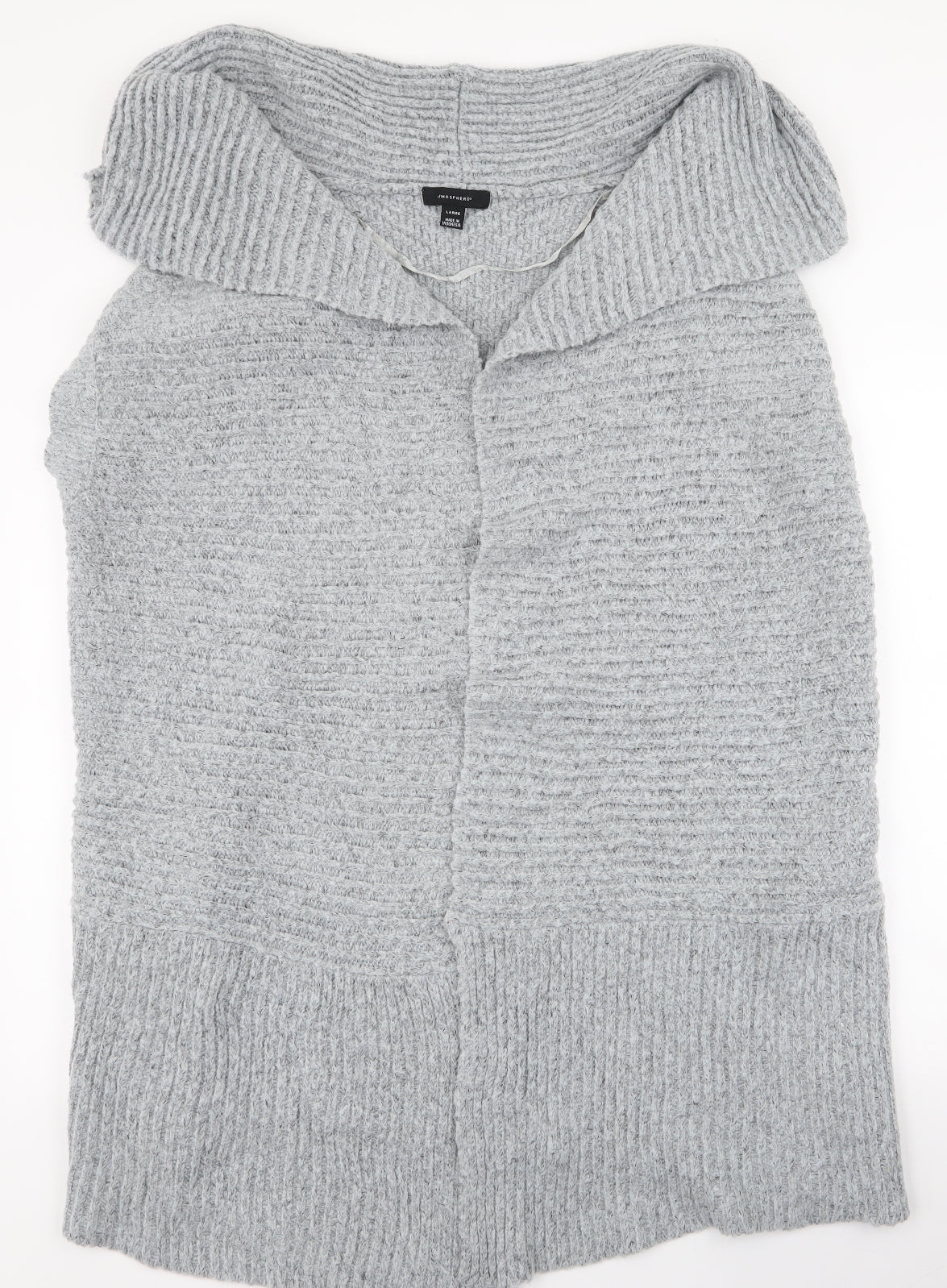 Atmosphere Womens Grey Collared  Acrylic Cardigan Jumper Size L