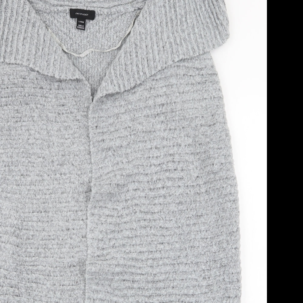 Atmosphere Womens Grey Collared  Acrylic Cardigan Jumper Size L