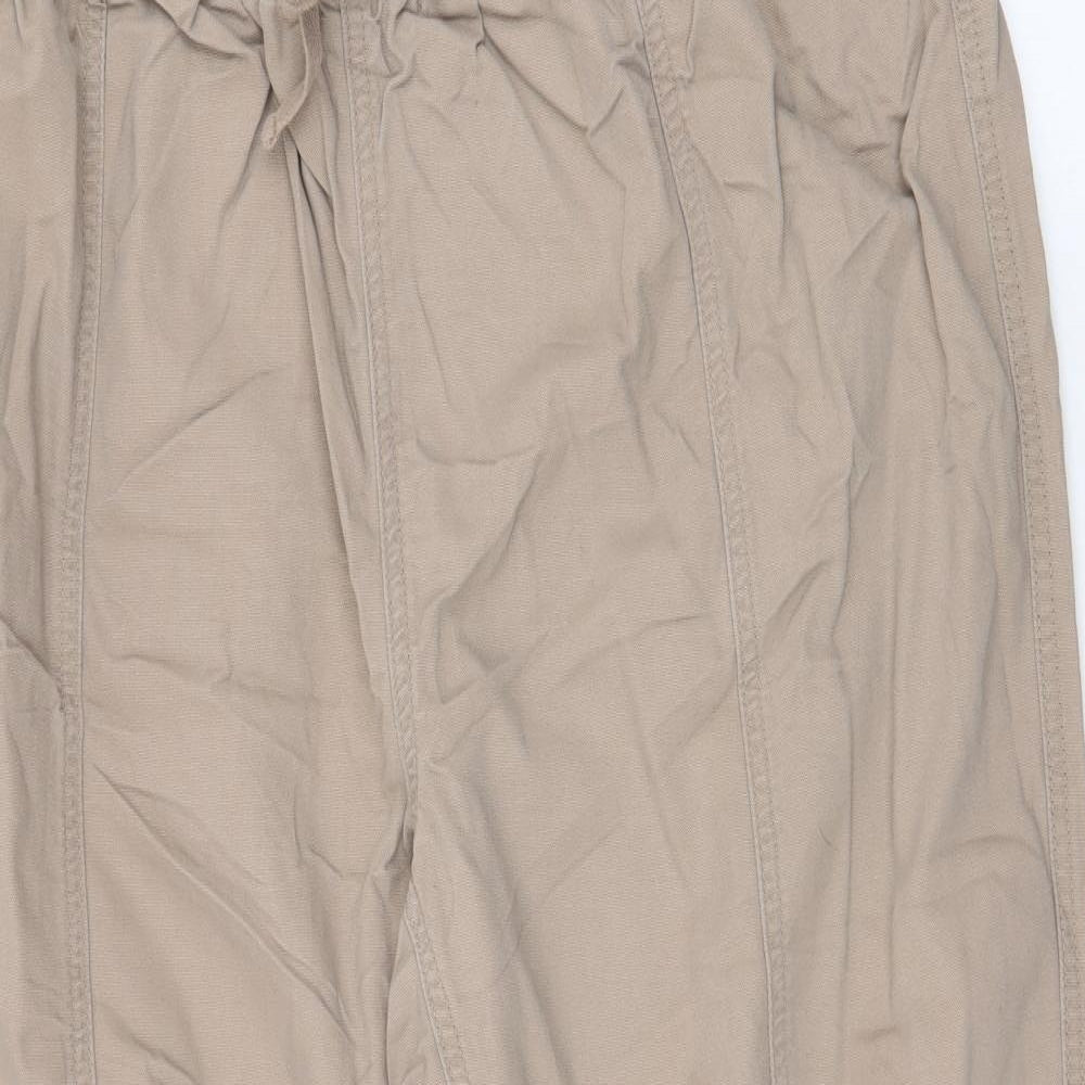 George Womens Brown  Cotton Jogger Trousers Size 20 L27 in Regular Drawstring