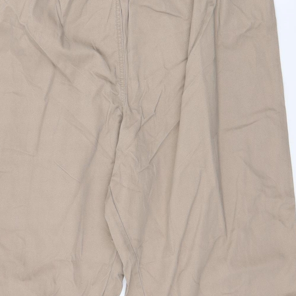 George Womens Brown  Cotton Jogger Trousers Size 20 L27 in Regular Drawstring