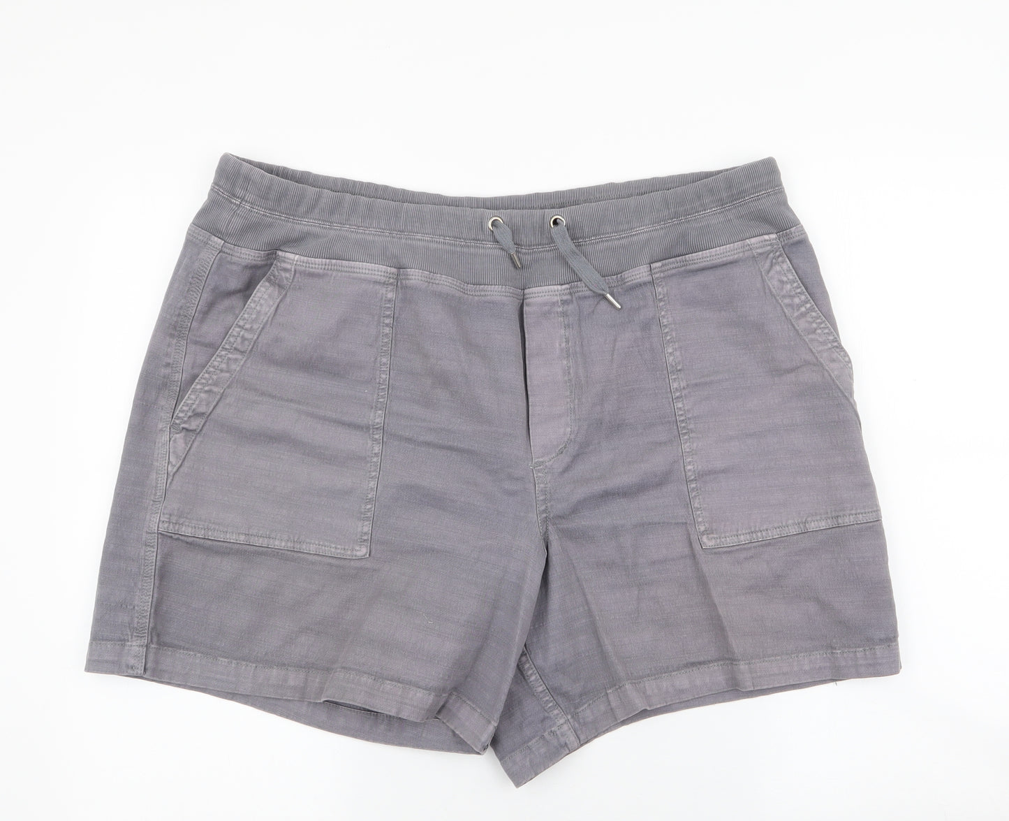 Very Womens Grey  Cotton Cargo Shorts Size 20  Regular Drawstring