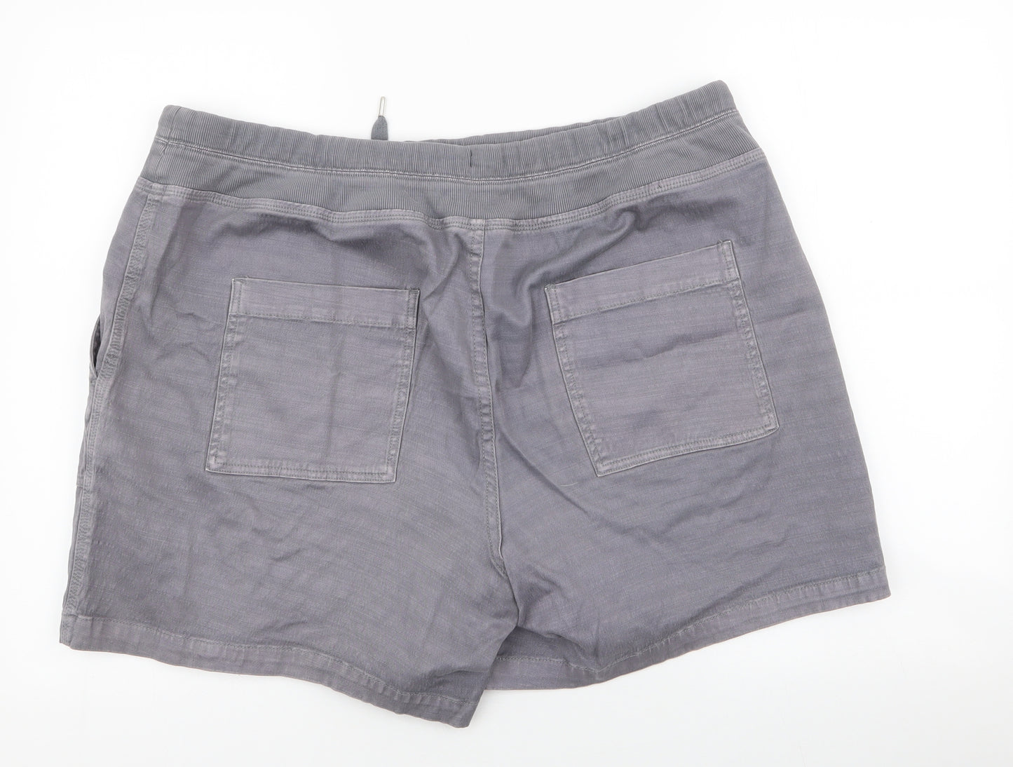 Very Womens Grey  Cotton Cargo Shorts Size 20  Regular Drawstring