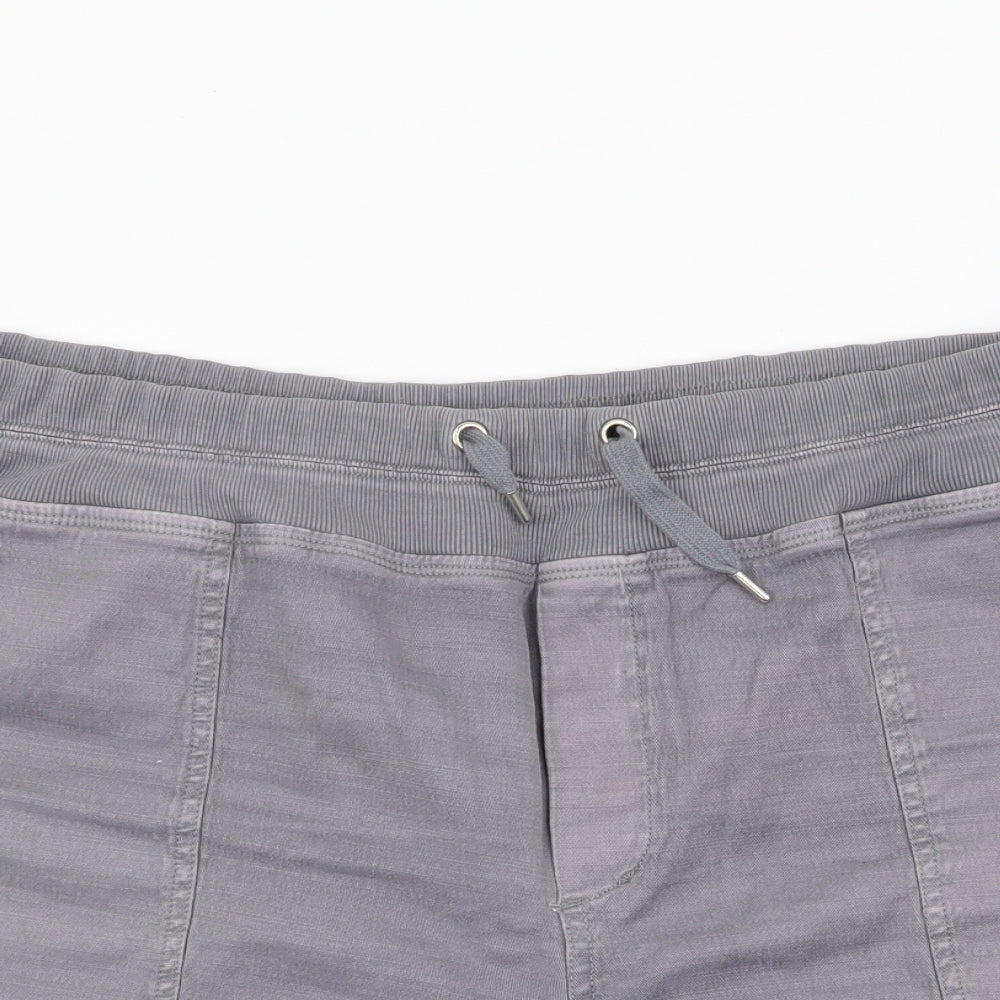 Very Womens Grey  Cotton Cargo Shorts Size 20  Regular Drawstring