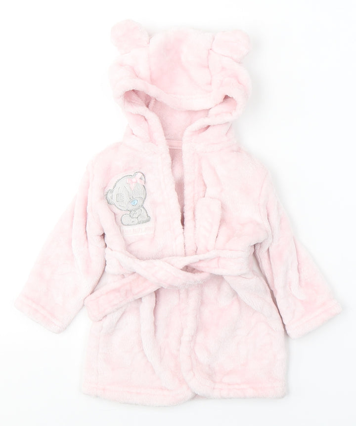 George Girls Pink Solid Polyester Kimono Robe Size 3-6 Months - TEDDY