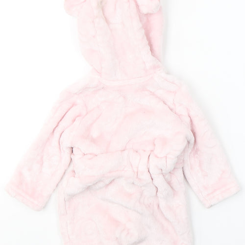 George Girls Pink Solid Polyester Kimono Robe Size 3-6 Months   - TEDDY