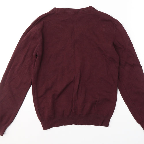 John Lewis Boys Red V-Neck  Cotton Cardigan Jumper Size 11-12 Years  Button
