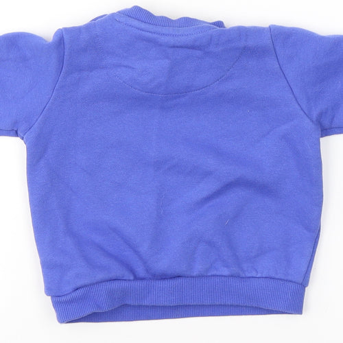 F&F Boys Blue  Cotton Pullover Jumper Size 3-6 Months   - car
