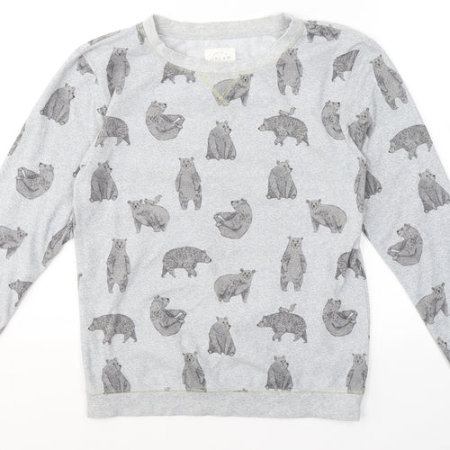 NEXT Womens Grey Solid Polyester Top Pyjama Top Size XS   - Bear