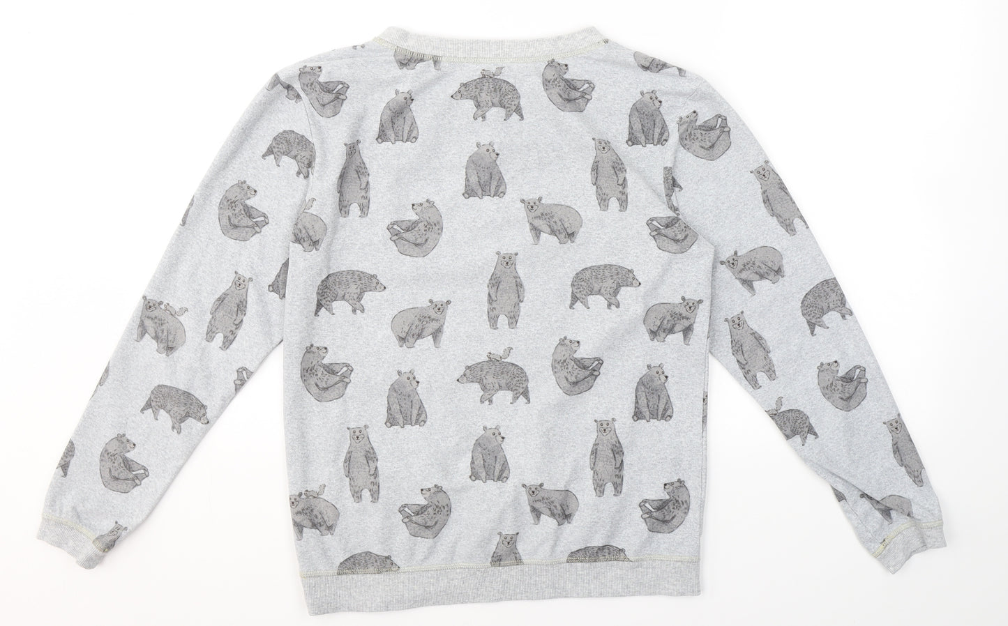 NEXT Womens Grey Solid Polyester Top Pyjama Top Size XS   - Bear