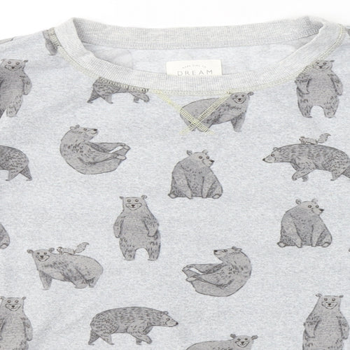 NEXT Womens Grey Solid Polyester Top Pyjama Top Size XS   - Bear