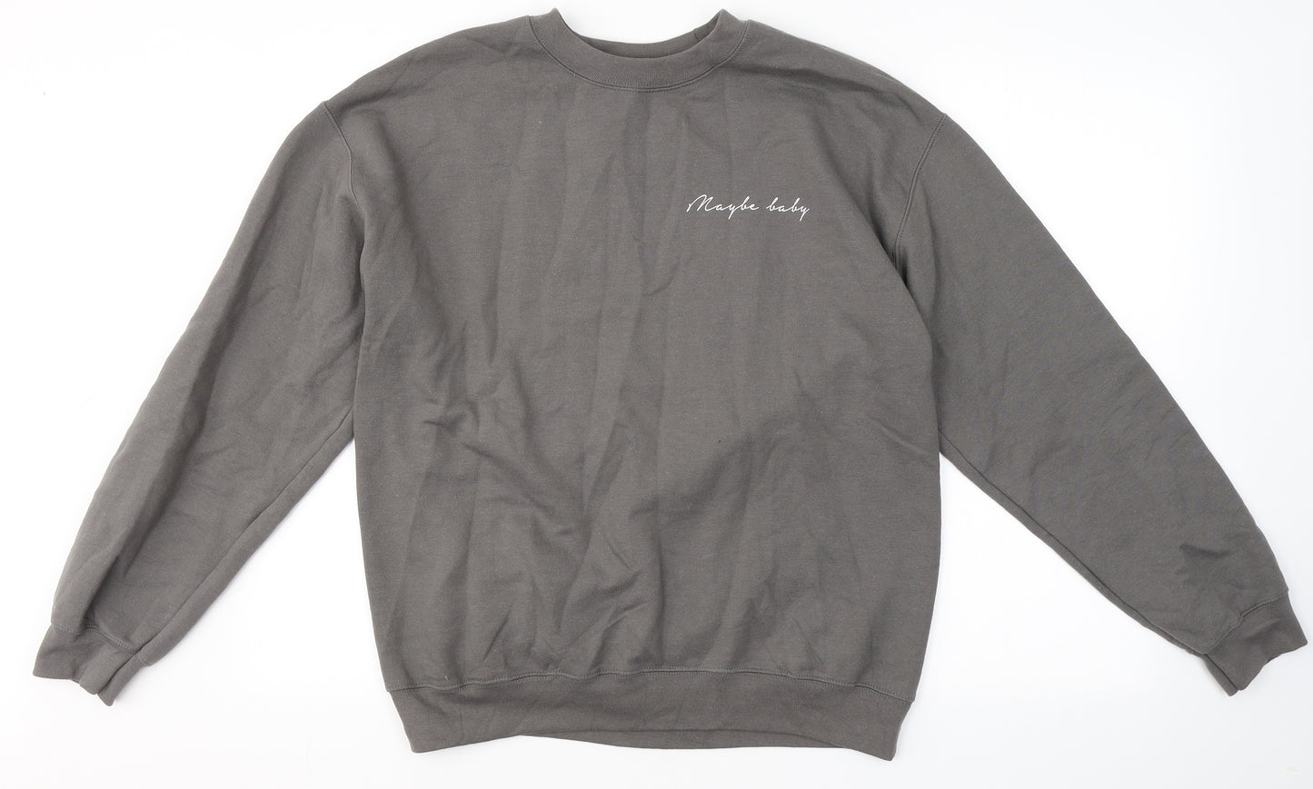 Love Womens Grey  Cotton Pullover Sweatshirt One Size   - Maybe baby