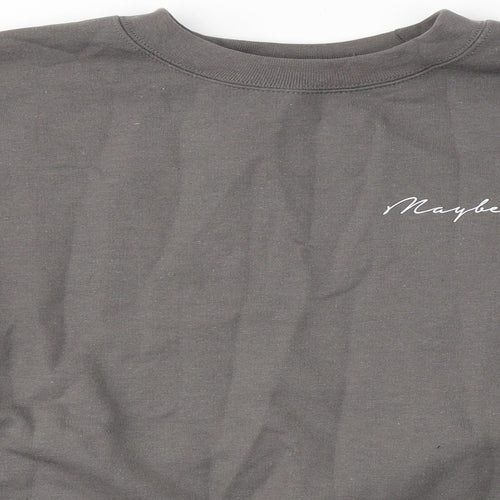 Love Womens Grey  Cotton Pullover Sweatshirt One Size   - Maybe baby