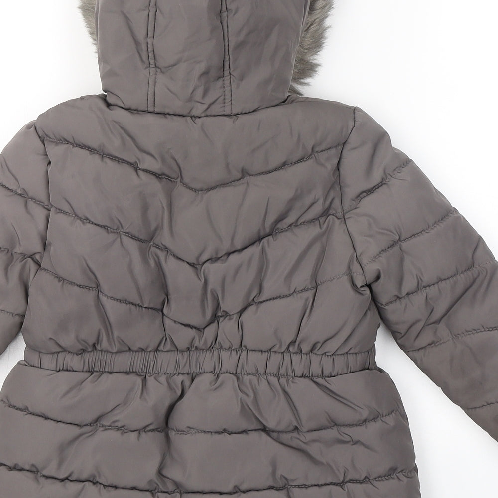 Primark Girls Grey   Puffer Jacket Coat Size 2-3 Years