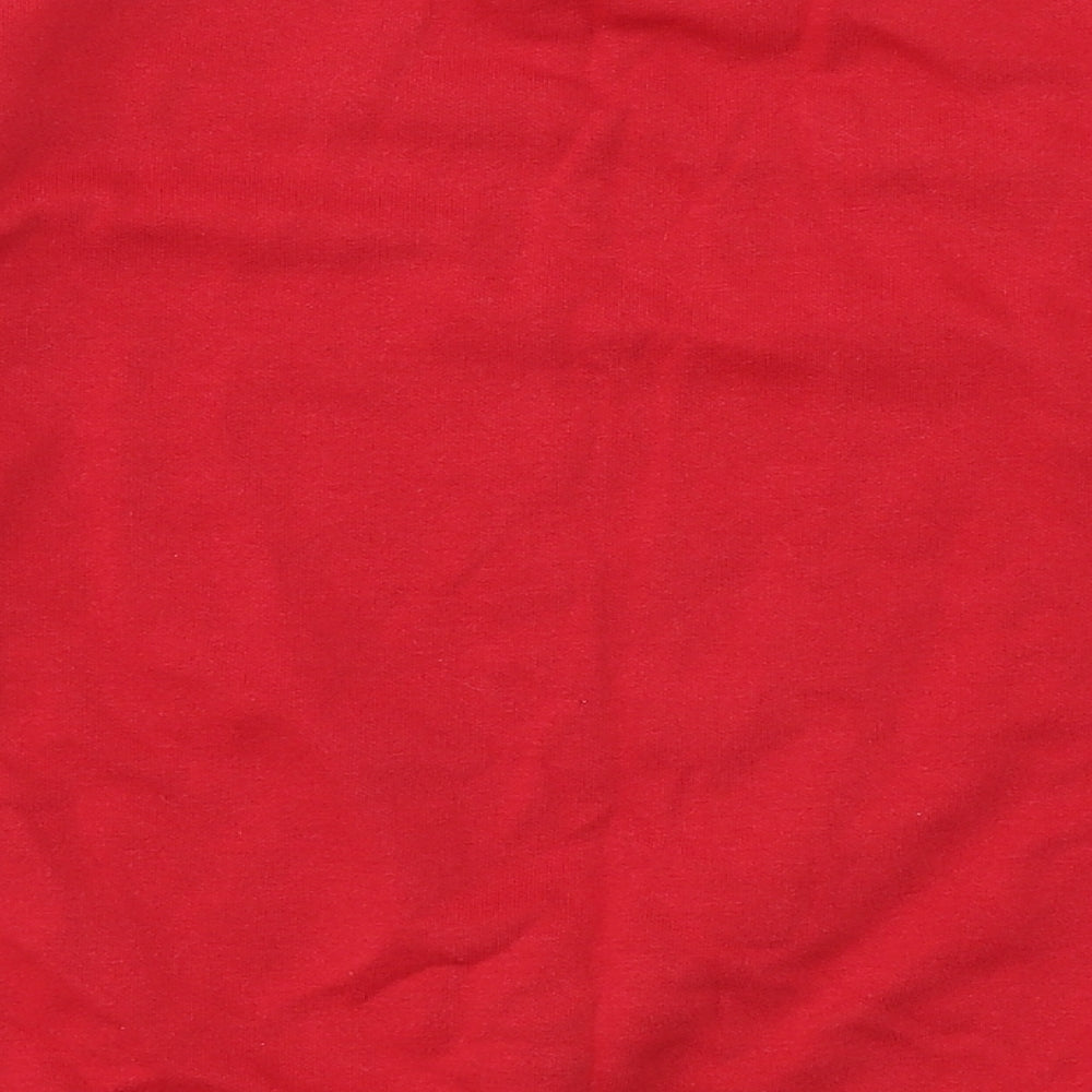 George Boys Red Round Neck  Cotton Pullover Jumper Size 8-9 Years