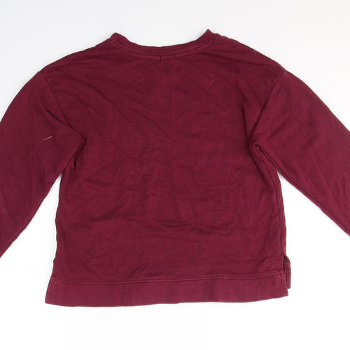 Bershka Womens Red  Polyester Pullover Sweatshirt Size M   - bad morning