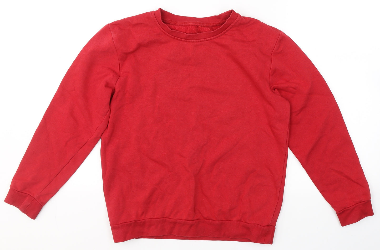 George Boys Red  Cotton Pullover Sweatshirt Size 10-11 Years