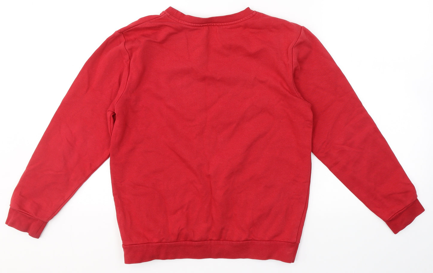 George Boys Red  Cotton Pullover Sweatshirt Size 10-11 Years