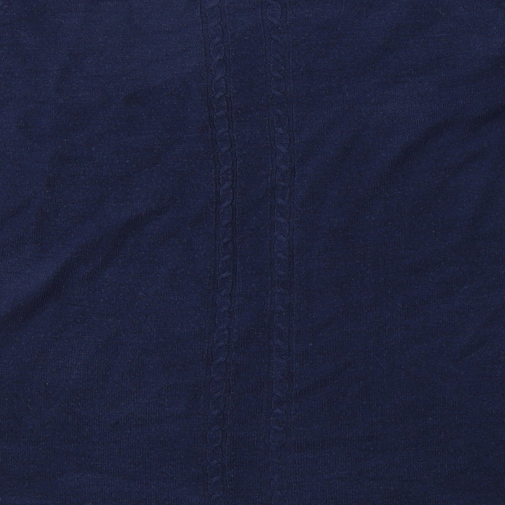 TU Womens Blue Round Neck  Acrylic Pullover Jumper Size 16