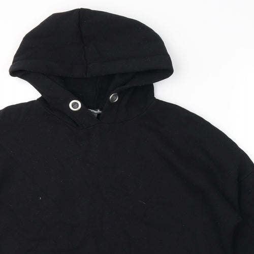 Bonmarché Womens Black  Cotton Pullover Hoodie Size 14