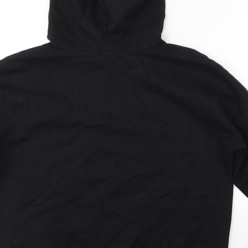 Bonmarché Womens Black  Cotton Pullover Hoodie Size 14