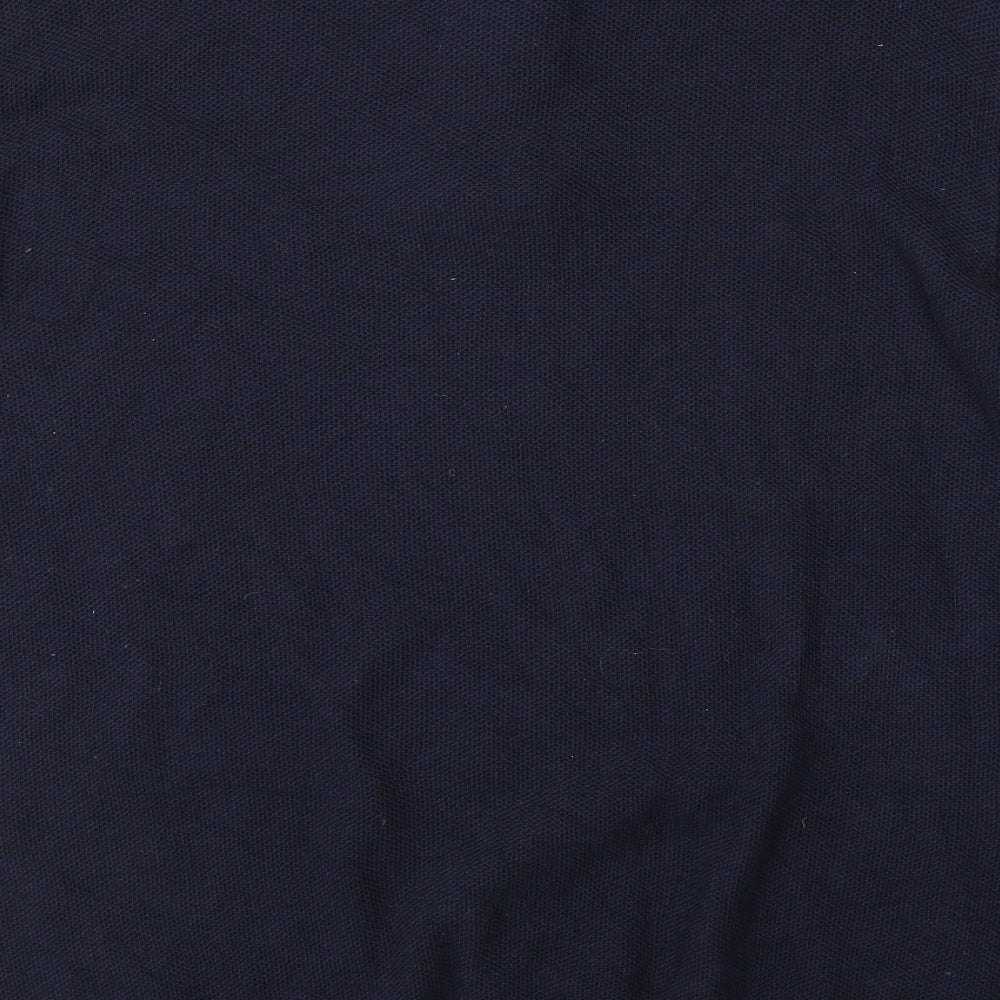 TU Mens Blue High Neck  Cotton Pullover Jumper Size 2XL