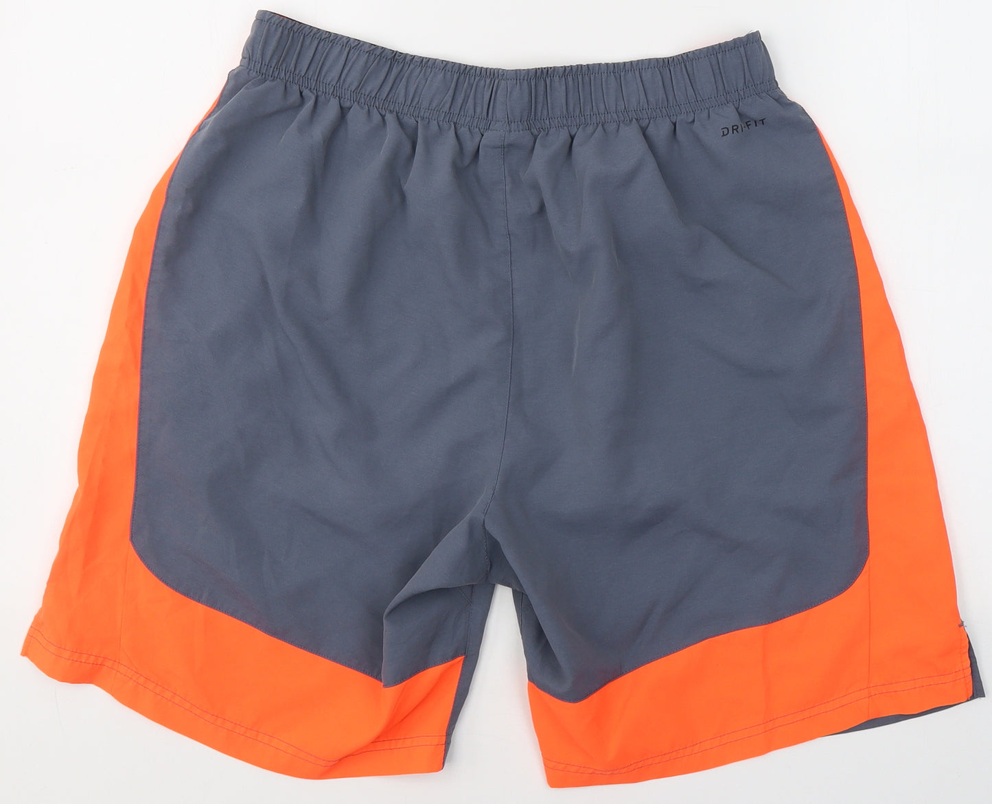 Nike Mens Grey  Polyester Sweat Shorts Size L L7 in Regular Tie