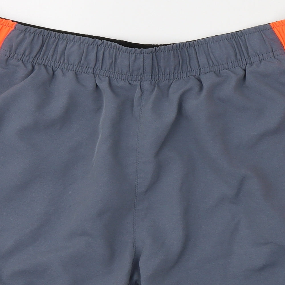 Nike Mens Grey  Polyester Sweat Shorts Size L L7 in Regular Tie