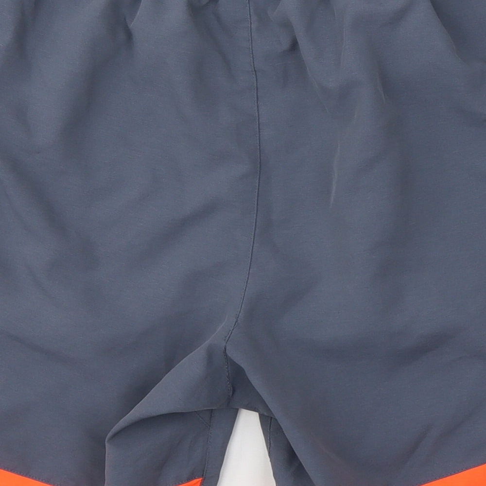 Nike Mens Grey  Polyester Sweat Shorts Size L L7 in Regular Tie