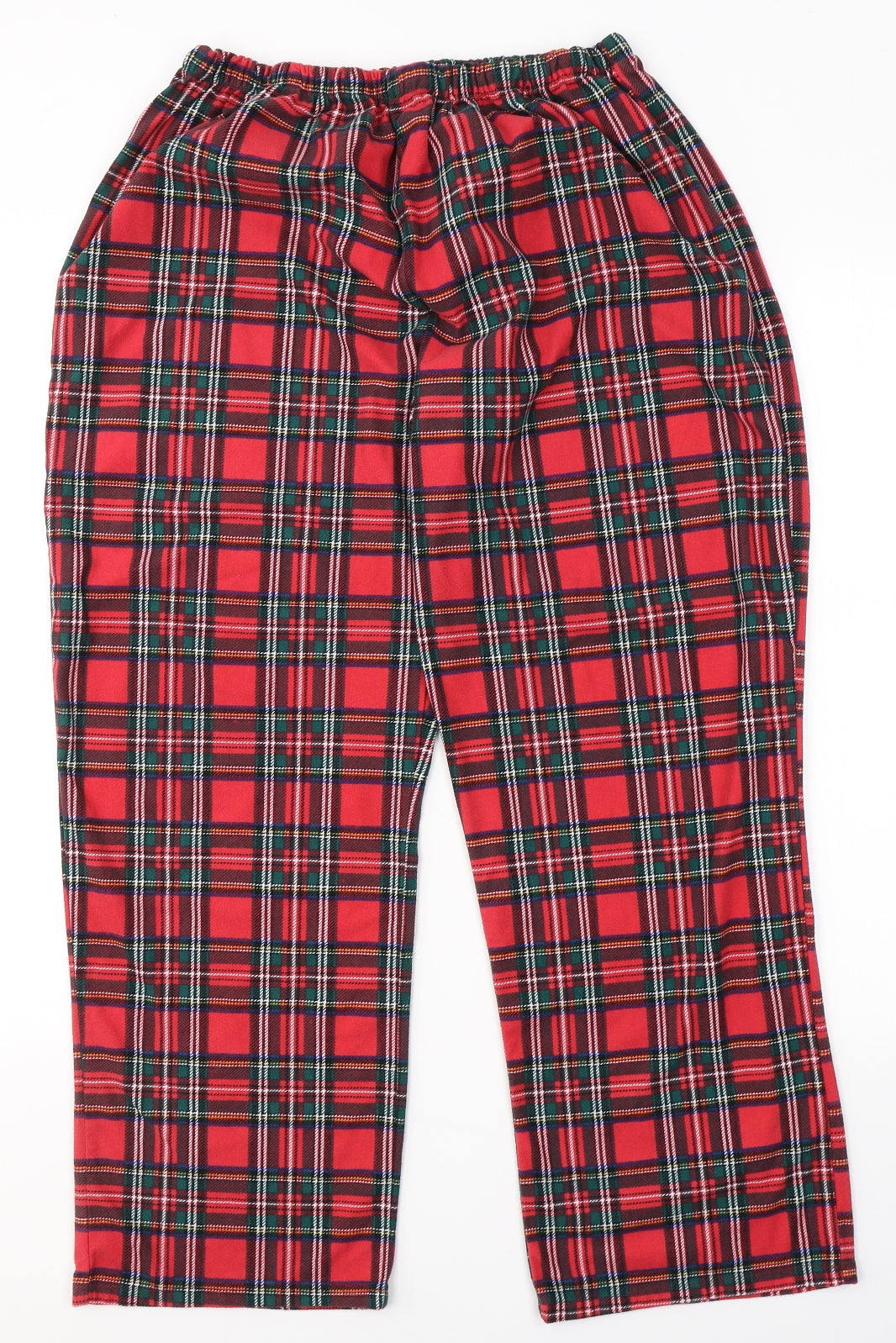 Peacocks Womens Red Plaid Polyester Cami Lounge Pants Size 14