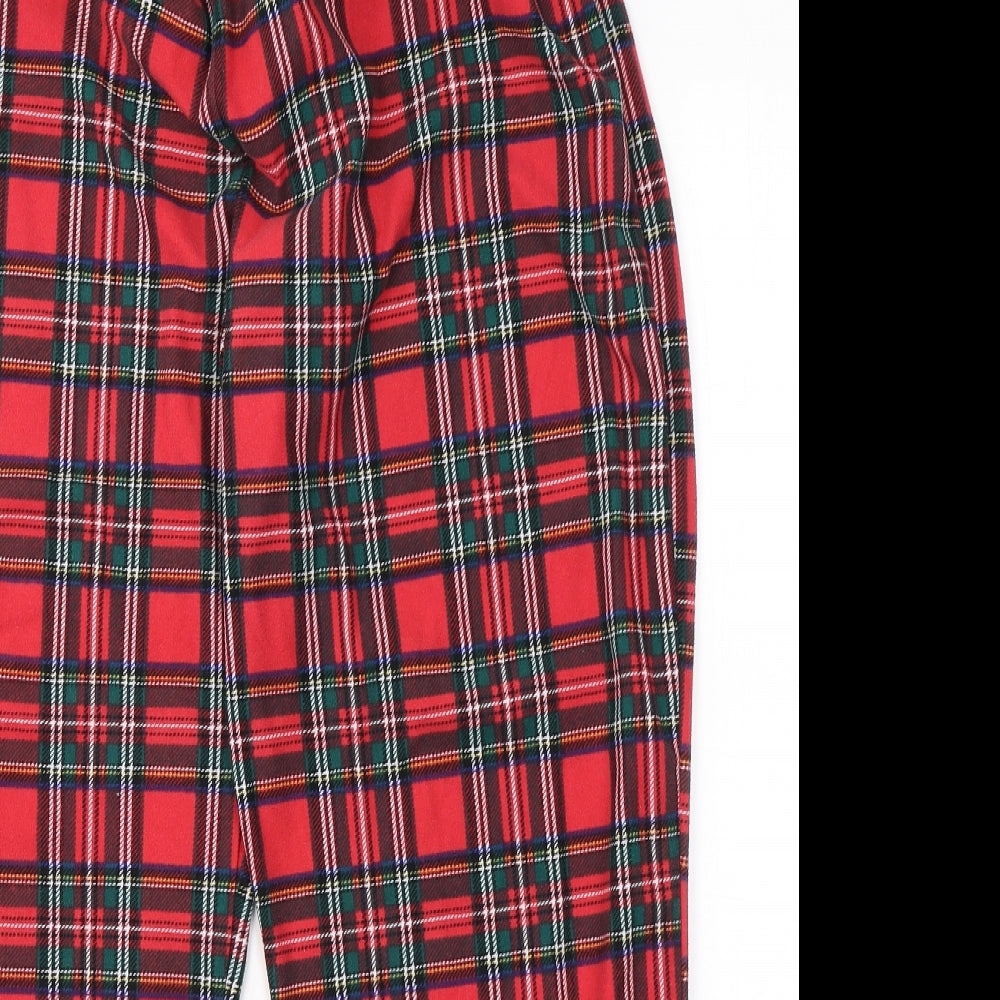 Peacocks Womens Red Plaid Polyester Cami Lounge Pants Size 14