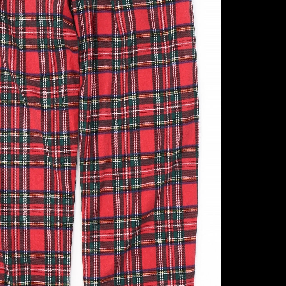 Peacocks Womens Red Plaid Polyester Cami Lounge Pants Size 14