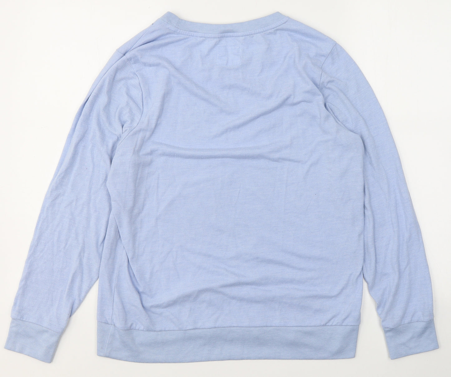 TU Womens Blue Solid Polyester Top Pyjama Top Size 14   - If you love me let me sleep