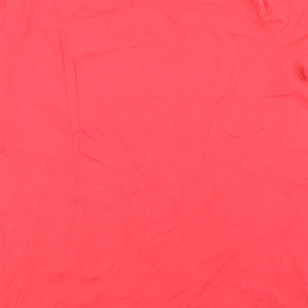 Jeff & Co Boys Red  Cotton Basic T-Shirt Size 11-12 Years Crew Neck  - Gaming
