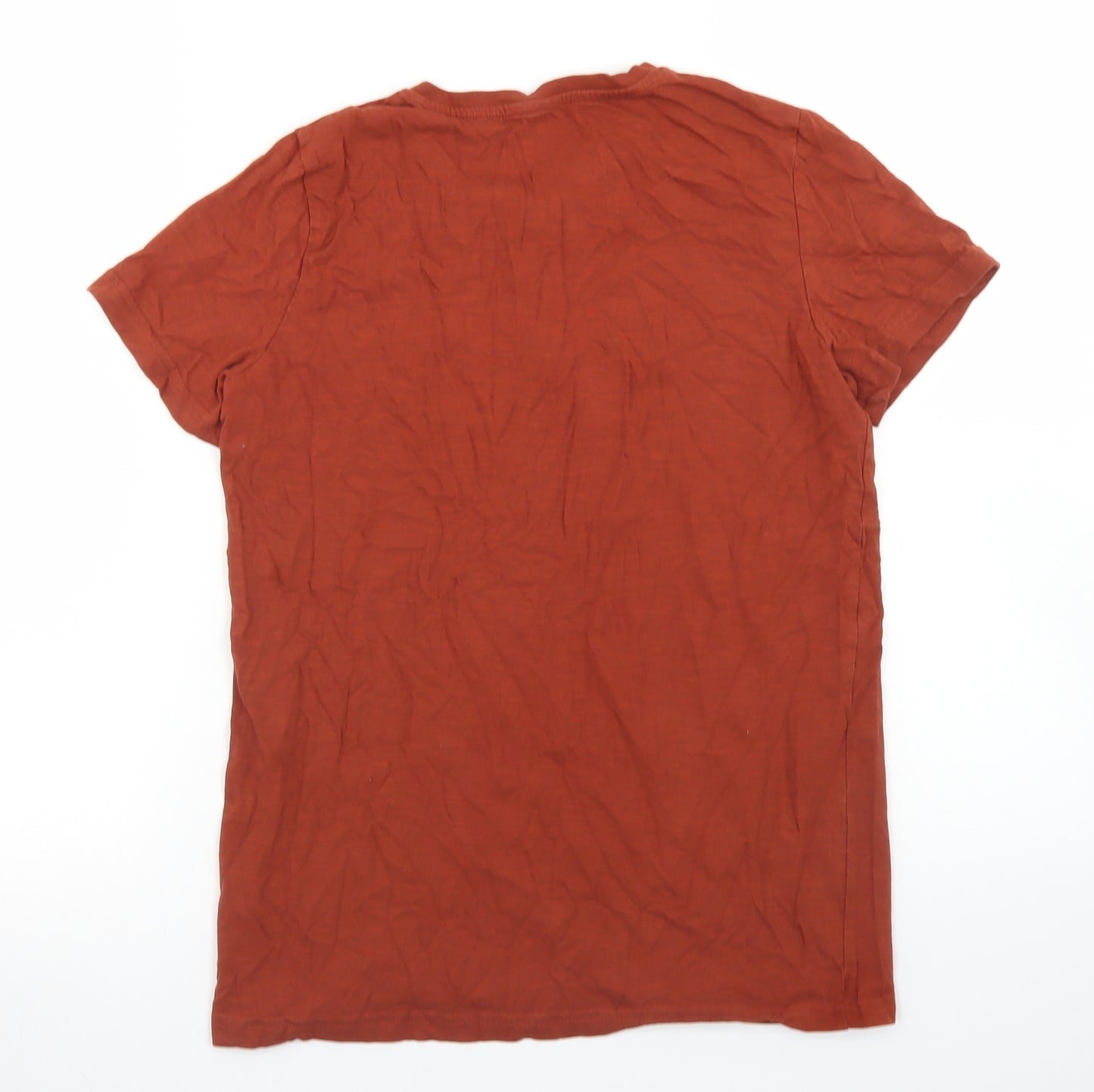 TU Boys Brown  Cotton Basic T-Shirt Size 13 Years Henley