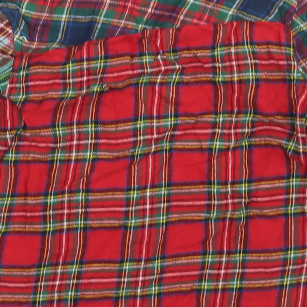TU Boys Multicoloured Plaid Cotton Basic Button-Up Size 7 Years Collared Button - Chest Pockets