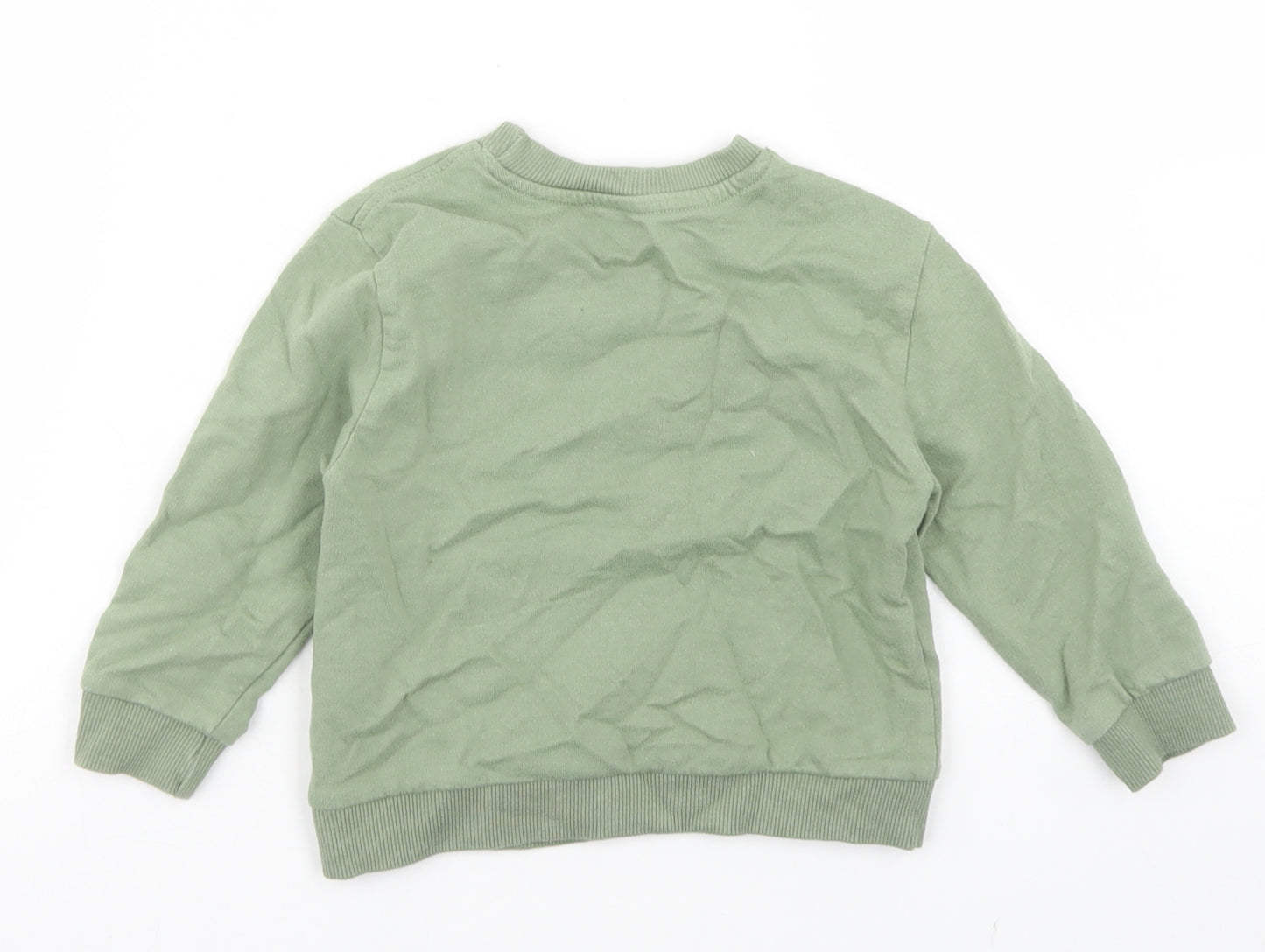 DKNY  Boys Green  Cotton Pullover Jumper Size 18-24 Months