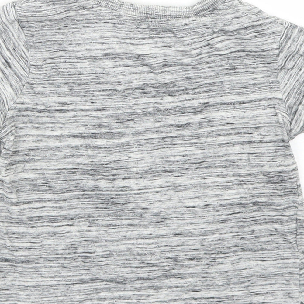 George Boys Grey  Cotton Basic T-Shirt Size 18-24 Months Crew Neck  - Dinosaur