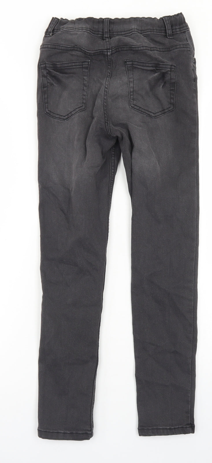 Primark Boys Black  Cotton Skinny Jeans Size 10-11 Years  Regular Button