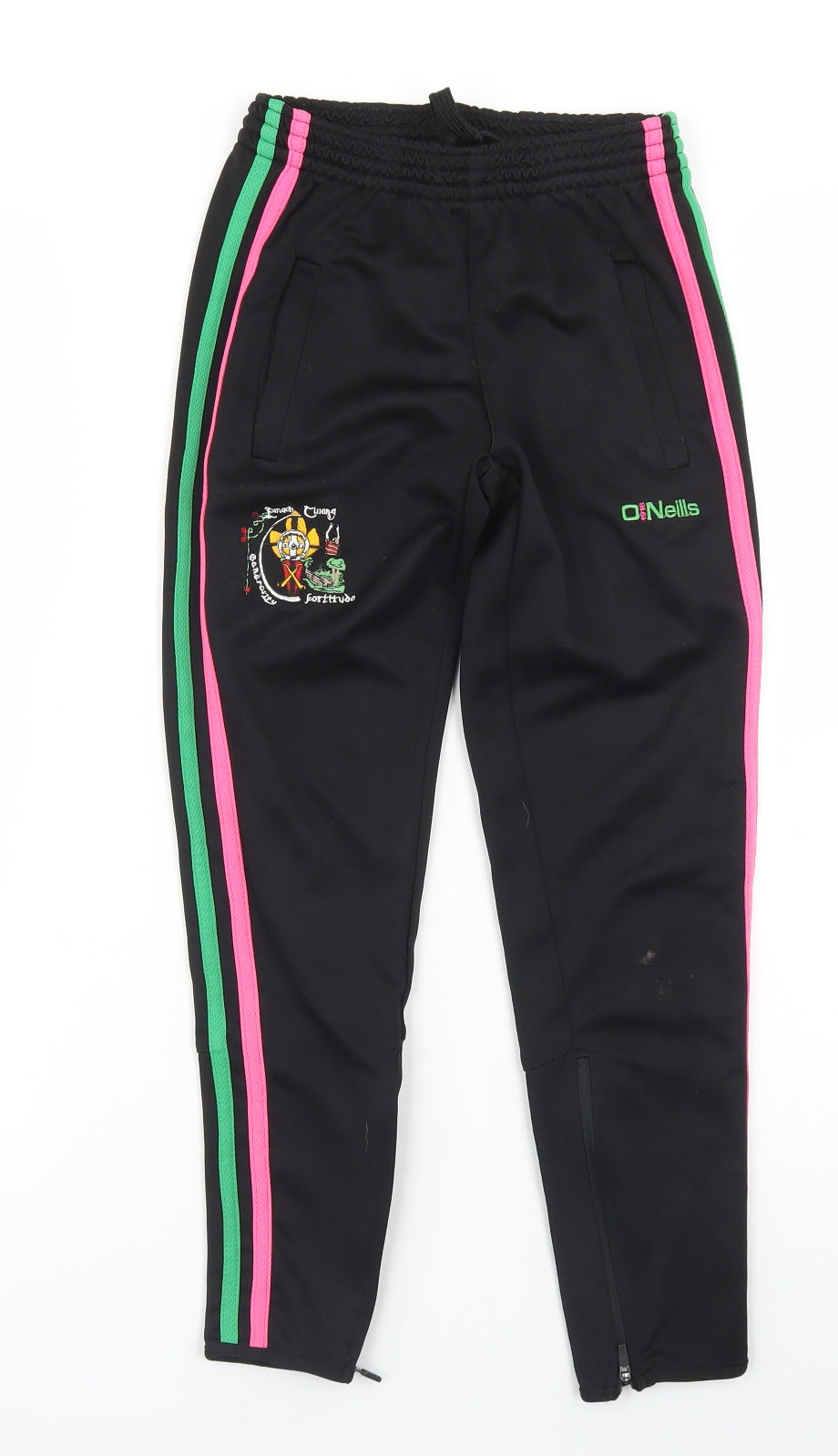 O neills Girls Black  Polyester Windbreaker Trousers Size 7-8 Years  Regular Drawstring