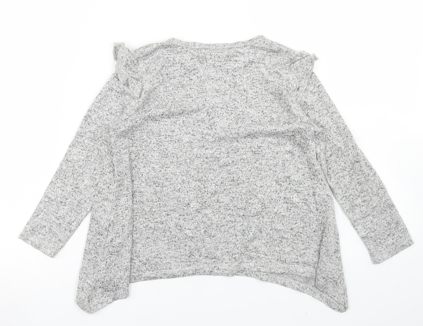 Matalan Girls Grey  Viscose Basic T-Shirt Size 5 Years Crew Neck  - My Unicorn made me Do it!