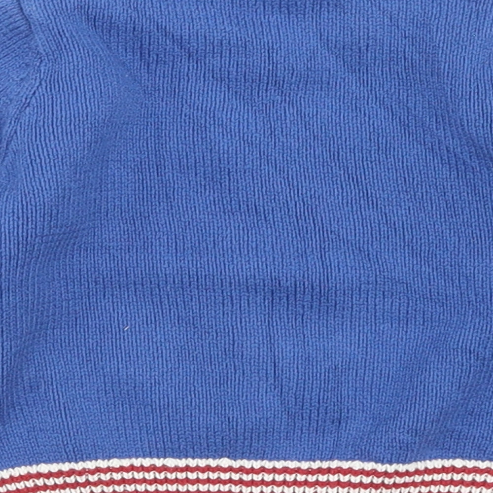 Matalan Boys Blue  Cotton Pullover Jumper Size 3-6 Months   - Christmas Reindeer