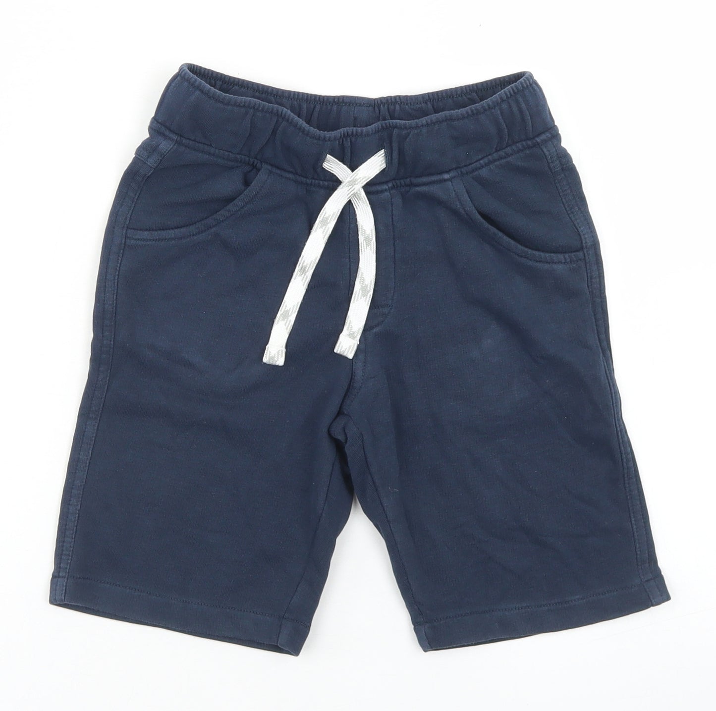 Marks and Spencer Boys Blue  Cotton Sweat Shorts Size 5-6 Years  Regular Drawstring