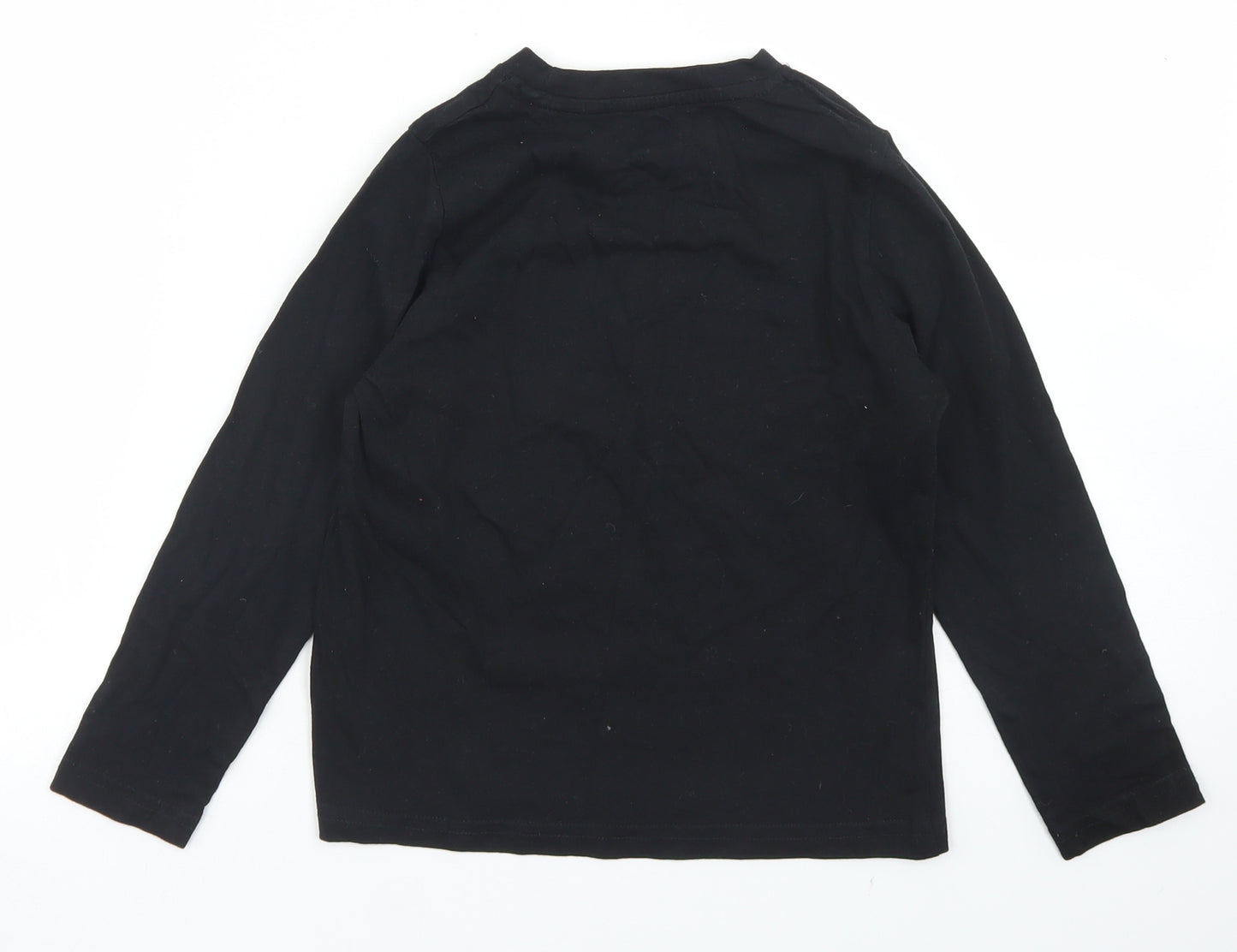Lupilu Boys Black  Cotton Basic T-Shirt Size 4-5 Years Crew Neck  - New York